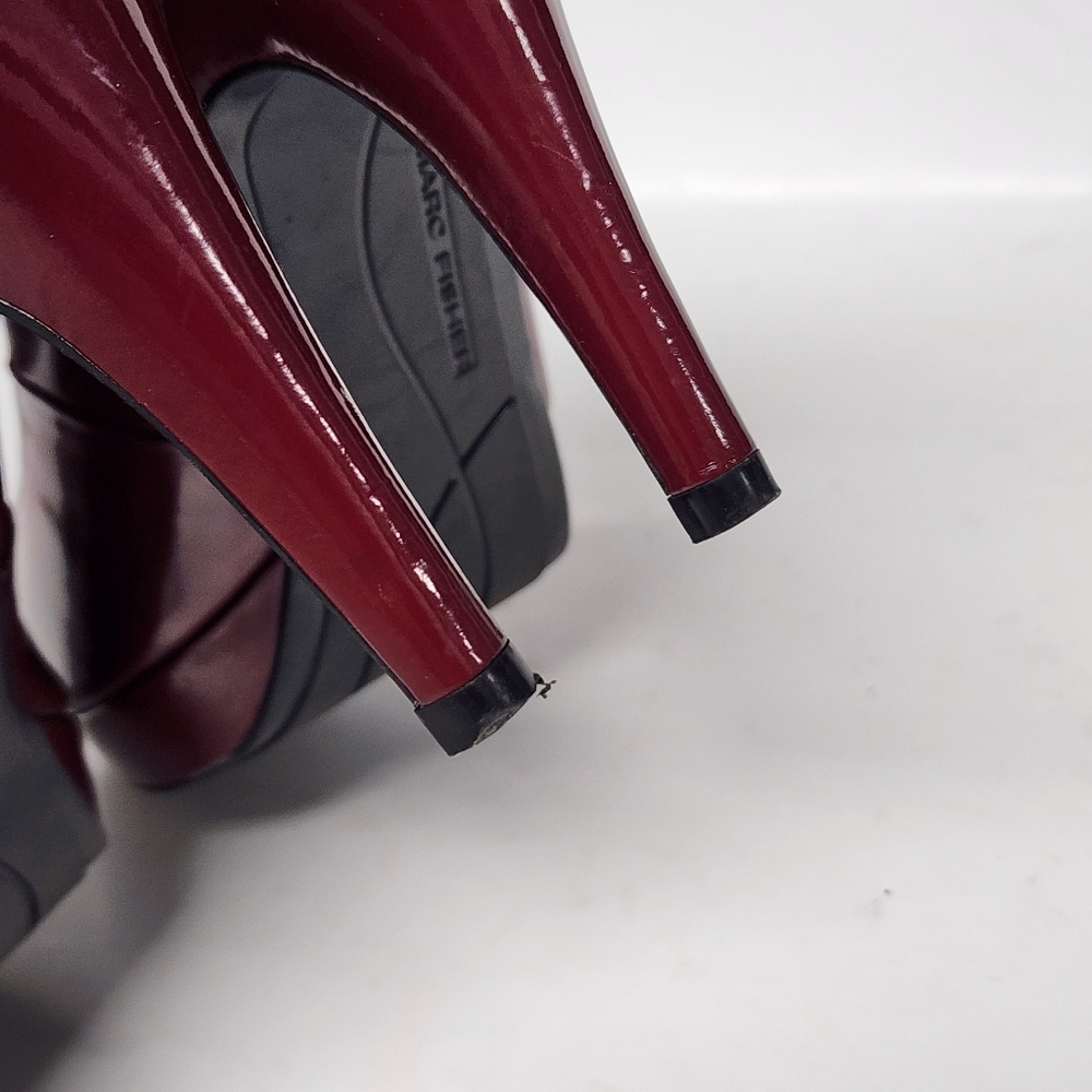 MARC FISHER Sydney Dark Red Slip On  Heels sz 6.5M - Picture 5 of 9
